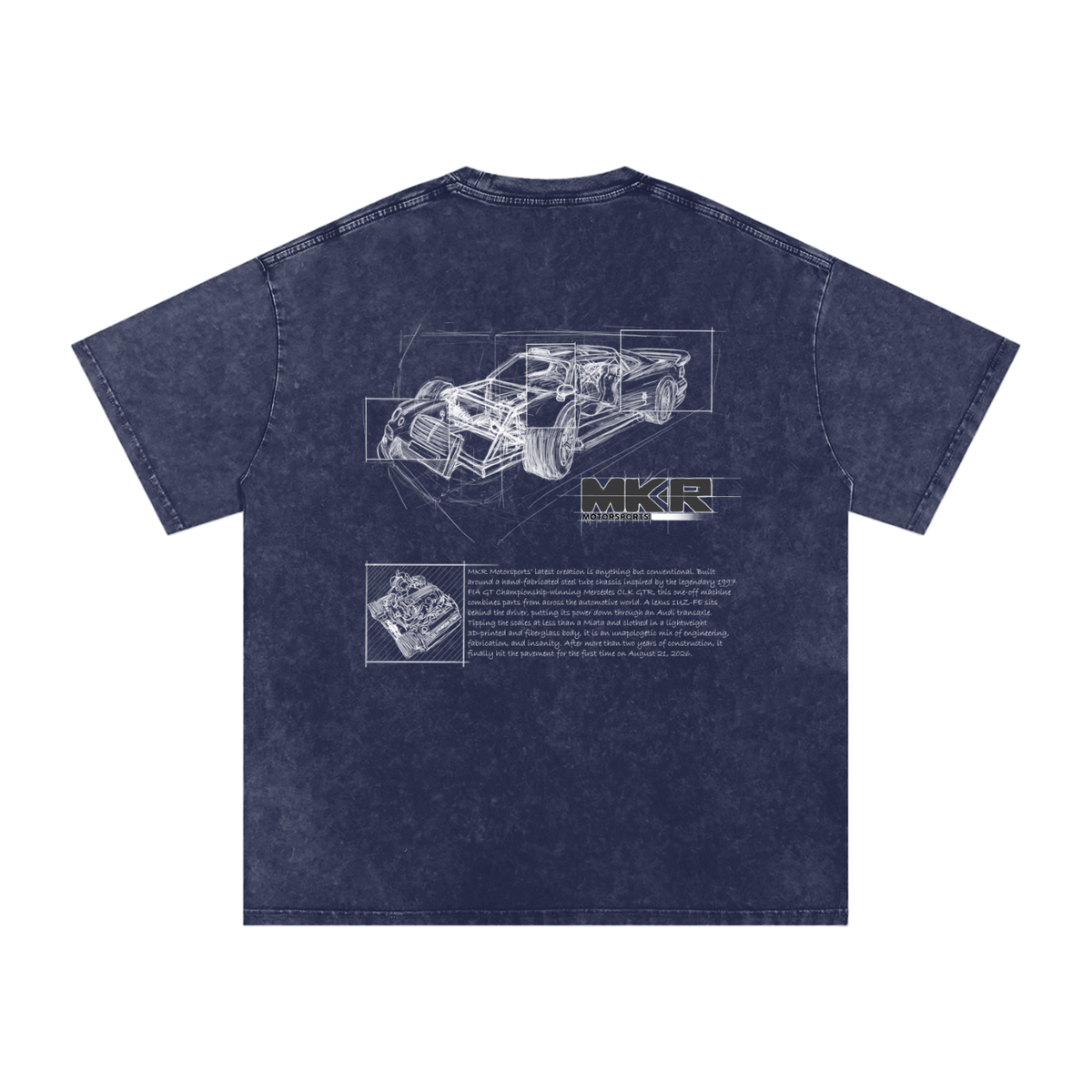 Snow Washed Oversized Cotton T-Shirt